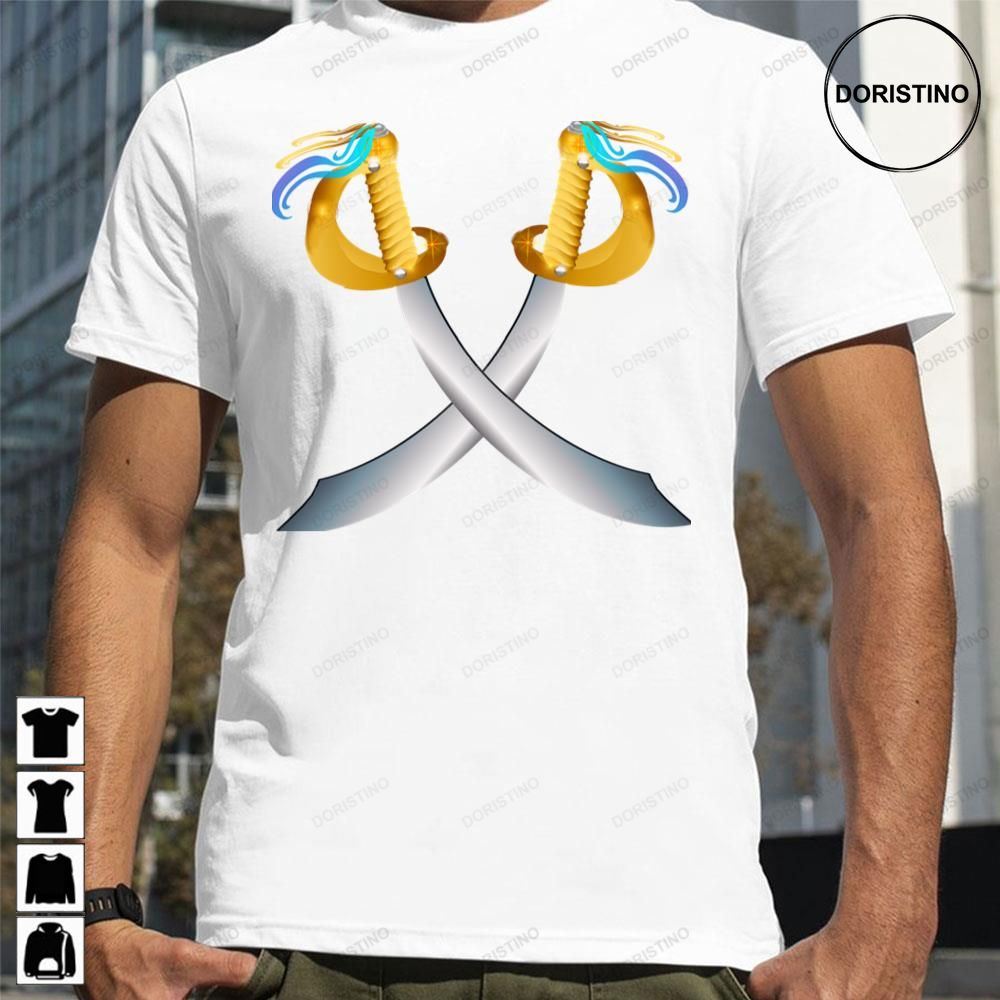 Two Crossed Pirate Cutlass Fitted Awesome Shirts